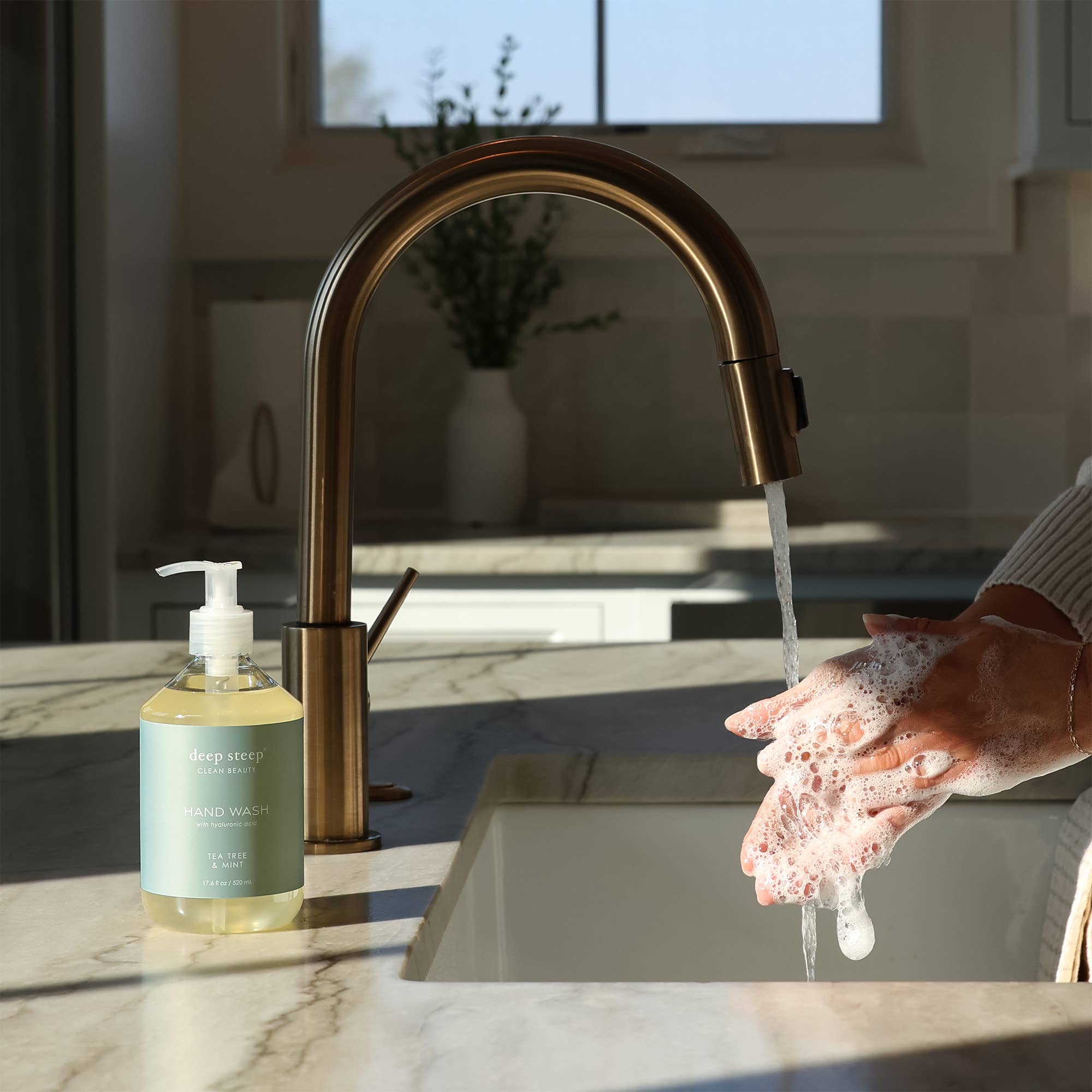 Deep Steep Clean Beauty - Wholesale Hand Soap/Wash - Argan Oil Liquid Hand Wash - Tea Tree Mint 17.6oz2