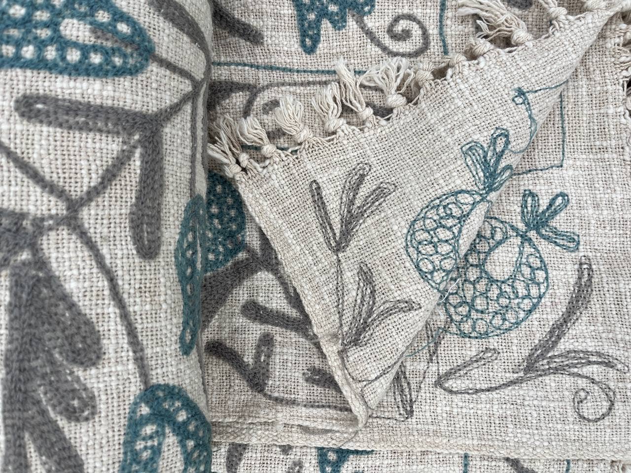 Bhawana Handicrafts - Vente Courtepointe - Couverture de pique-nique, couvre-lit brodé, couette de maison en coton Suzani4