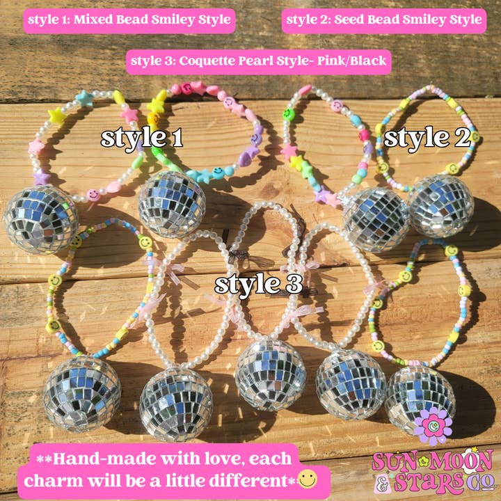 Sun Moon & Stars Co. - Wholesale Car Decorative Charm - Women's - Disco Ball Car Charms1