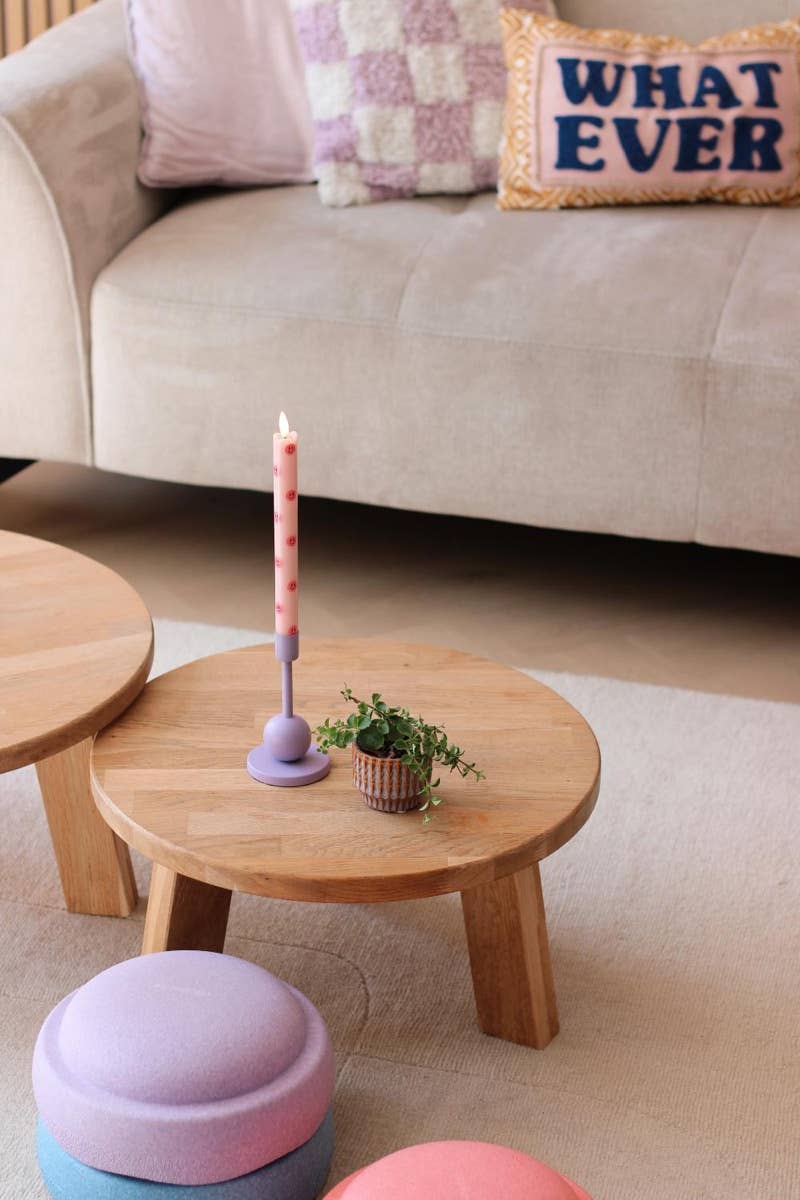 Aifcandles - Wholesale Flameless Candle - LED Pillar Candle Smiley Pink - Set of 29