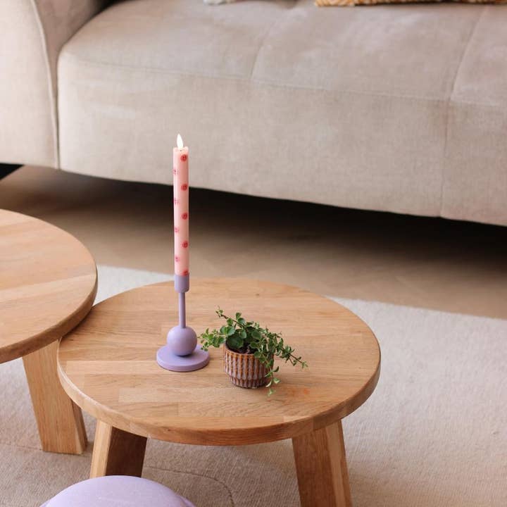 Aifcandles - Vendita all'ingrosso Candela senza fiamma - Candela a Colonna LED Smiley Rosa - Set di 29