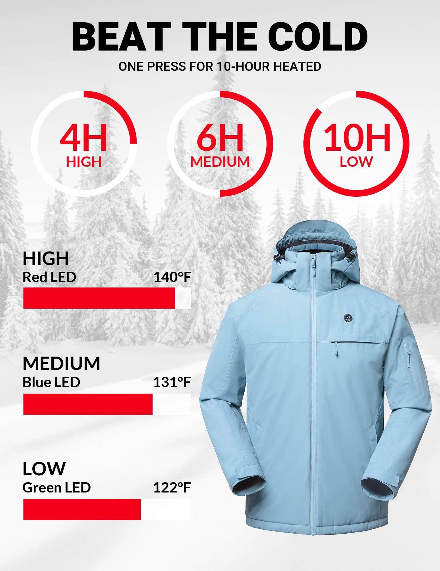 Antarctica Outdoors - Wholesale Jacket - Women's - ANTARCTICA GEAR Heated Jacket, Ski Jacket Coat For Women Winter Coat7