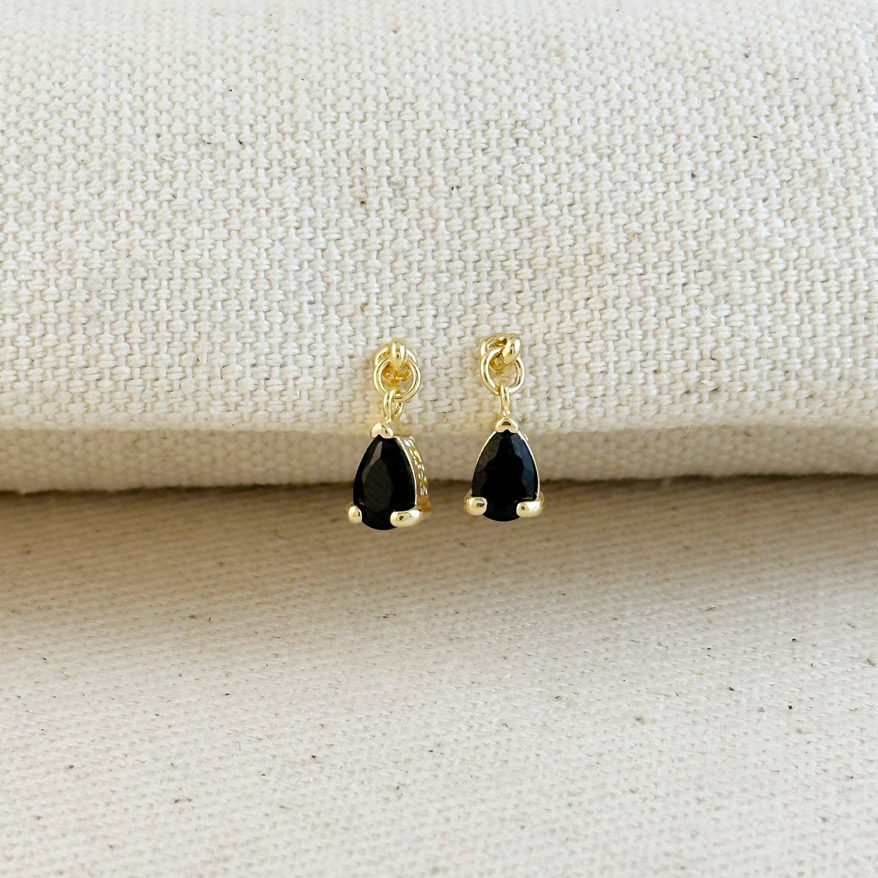 GoldFi – Brincos de argola por atacado – Brincos em Ouro 18k com Zircónias Cúbicas Coloridas em Forma de Gota5