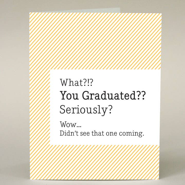 O que você graduou cartão por atacado de Sweet & Snarky Greeting Card Company