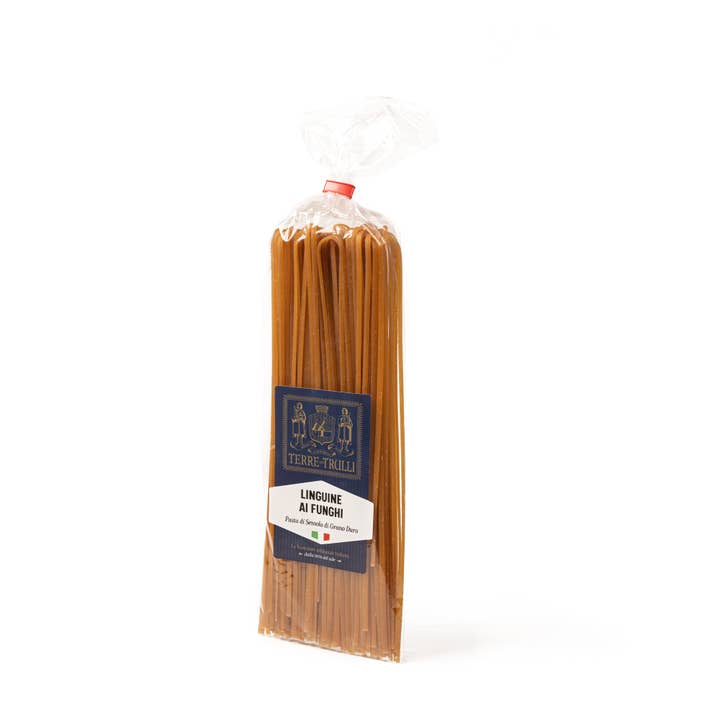 Terre dei Trulli – Engroshandel Pasta – Håndværksmæssig linguine med Porcini-svampe - Italiensk pasta