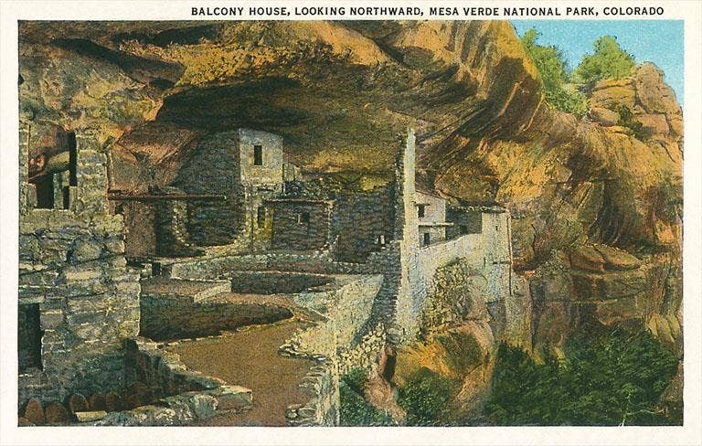 Found Image Press - Wholesale Stationery/Notecard Set - Greeting Card CO-293 Mesa Verde National Park, Colorado0