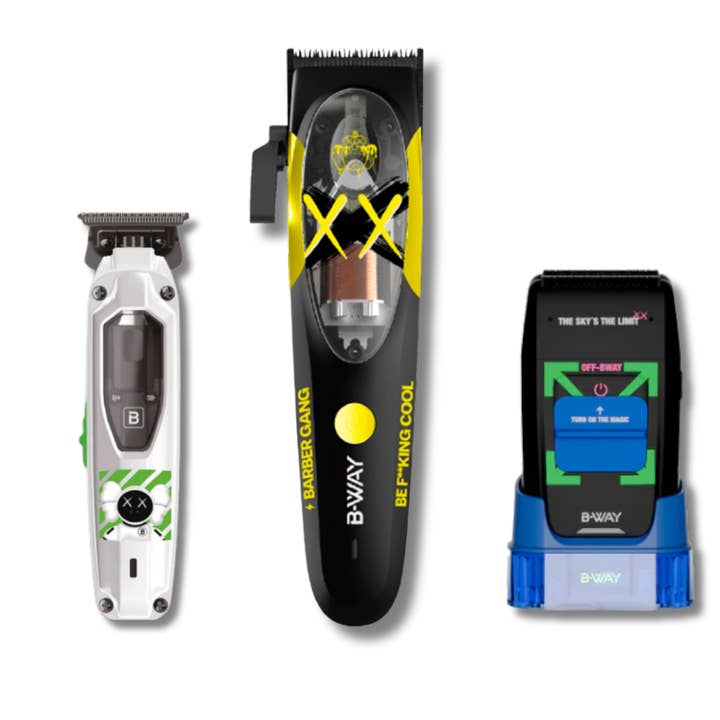 B-Way B10K Clipper, T-Pro Trimmer, Off-Shaver Black - 3 in 1 Set (Copy) for wholesale by B-WAY USA