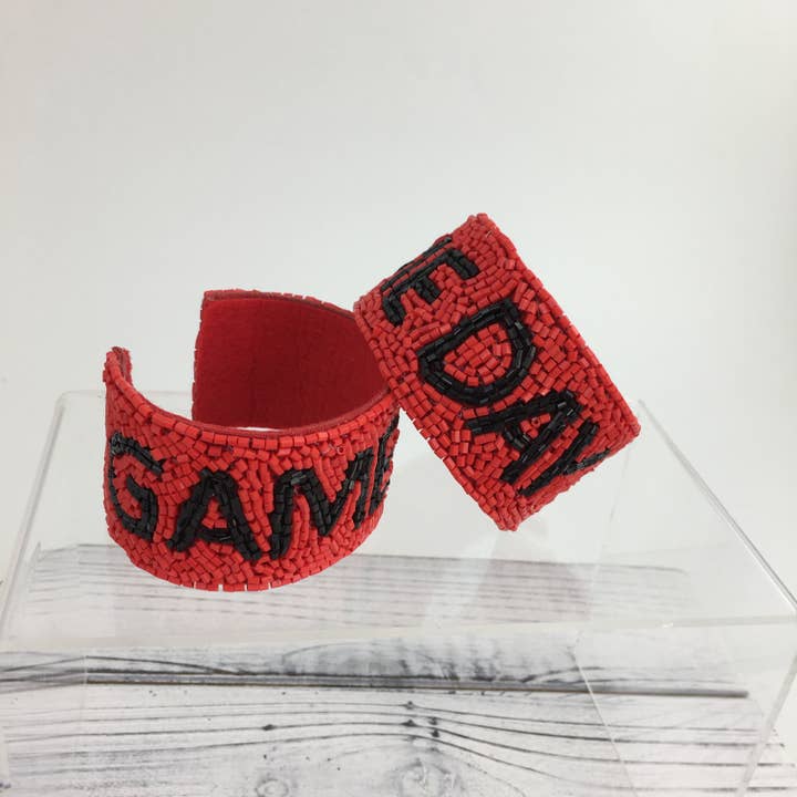 Armreif GAMEDAY in Rot und Schwarz für den Großhandel von SongLily