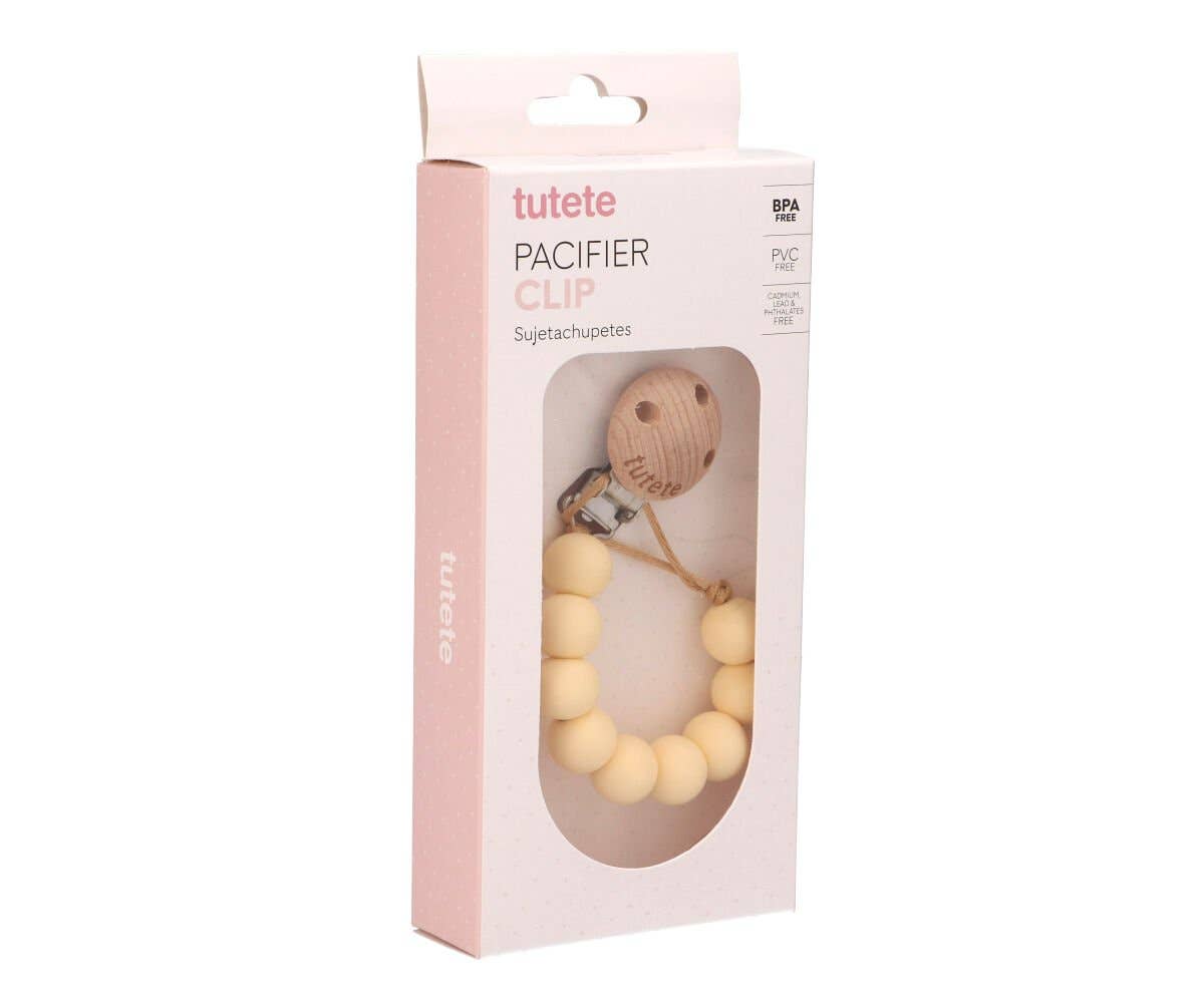 Tutete - Wholesale Pacifier Clip - Baby - Pure Lemon Silicone Pacifier Clip1