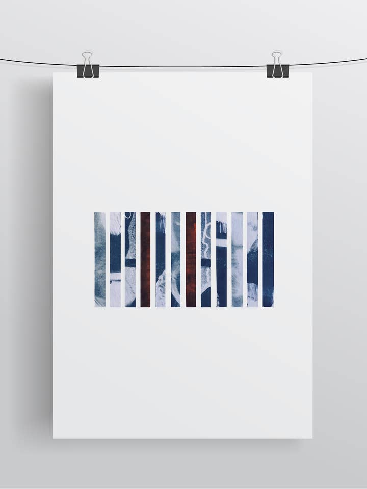 Collage in cianotipia formato A4 per la vendita all'ingrosso da parte di Cianotipia Estudio