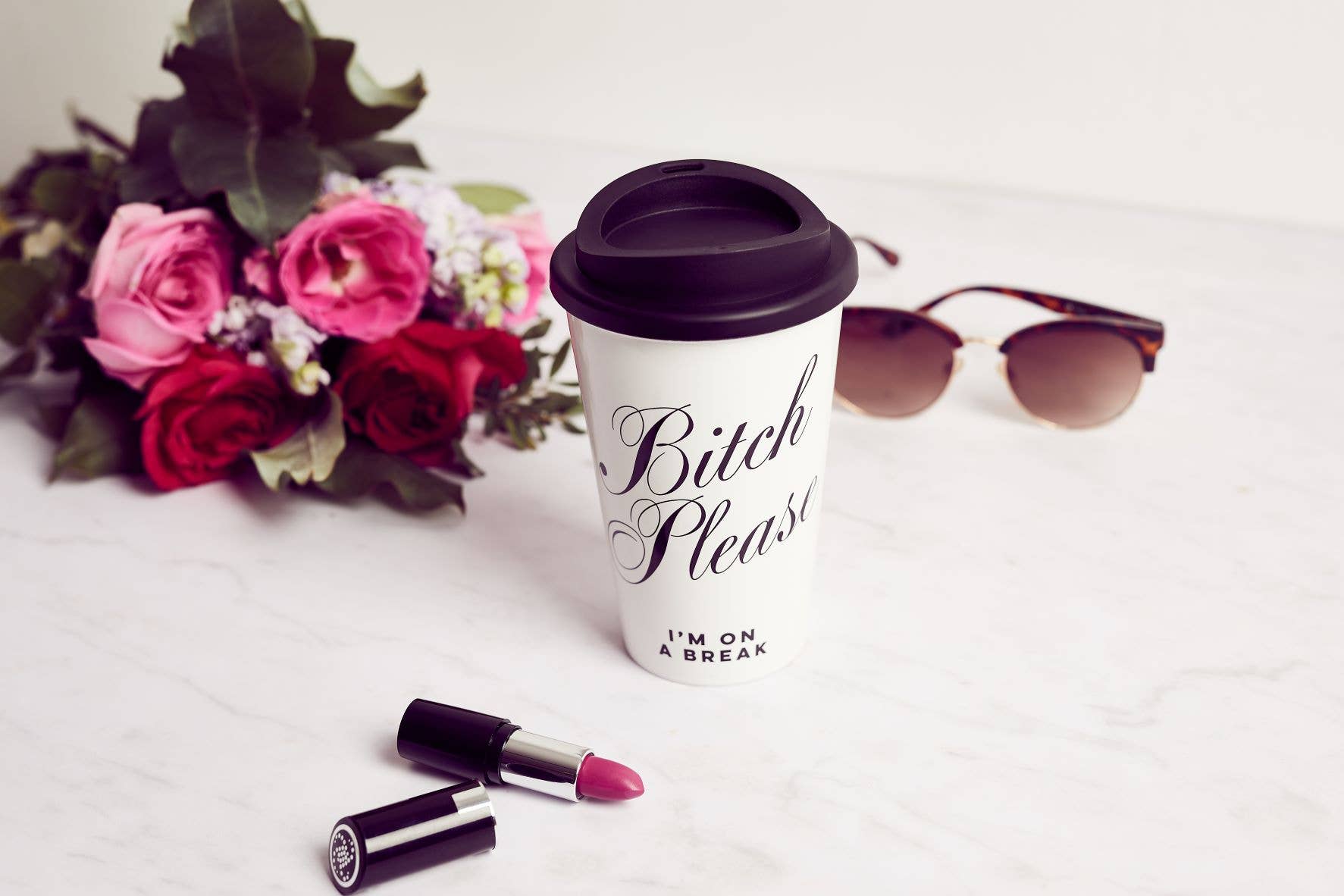 Cheeky Mare Limited - Wholesale Insulated mug/tumbler - Bitch Please, I'm On A Break - Take Away Coffee Cup2