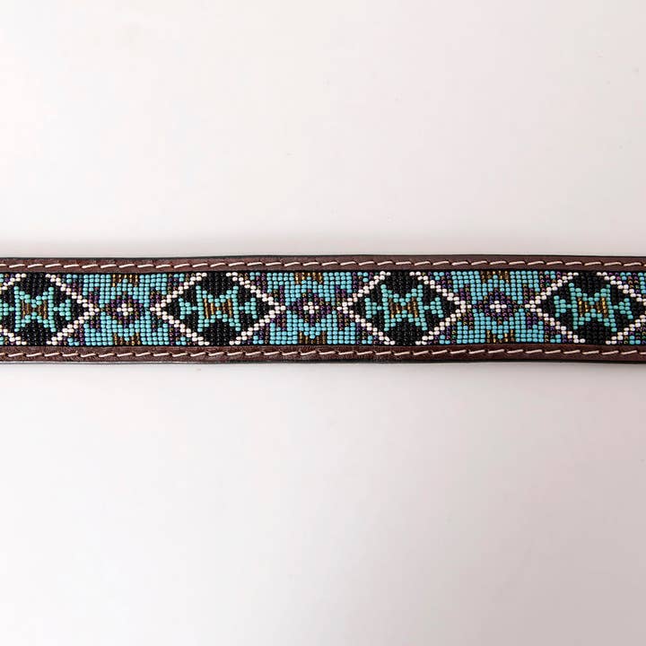 HILASON - Wholesale Belt - Unisex - Hand Carved Western Leather Men Women Belt Beaded