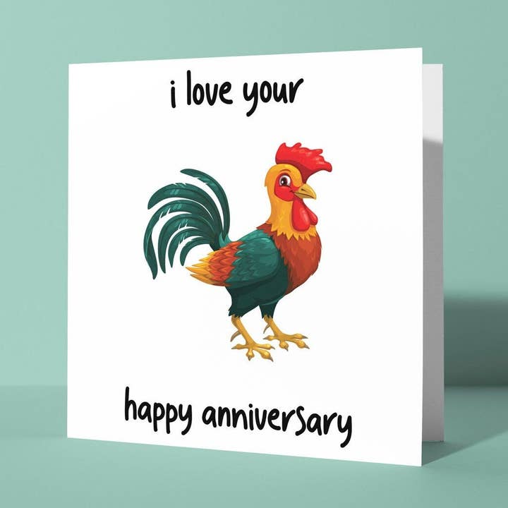 Jag älskar din kuk - Jubileumskort för wholesale av Peacock Printing