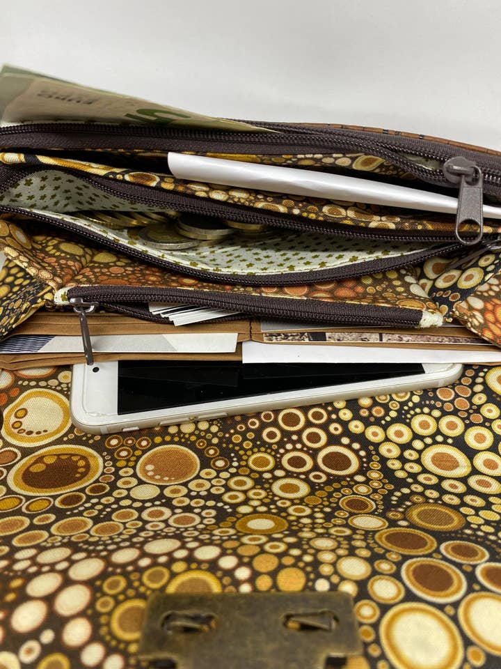 Bolso cruzado de corcho vegano con bolsillo para teléfono móvil con bloqueador RFID para venta al por mayor de Frau Schmetterling