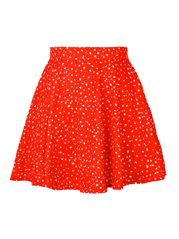 Lily Clothing - Wholesale Skirt - Women's - SUMMER HIGH WAISTED CHIFFON FLORAL MINI SKIRT