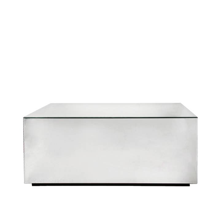 Dorian rectangular mirror coffee table L80 W55 H35cm for wholesale by Opjet Paris