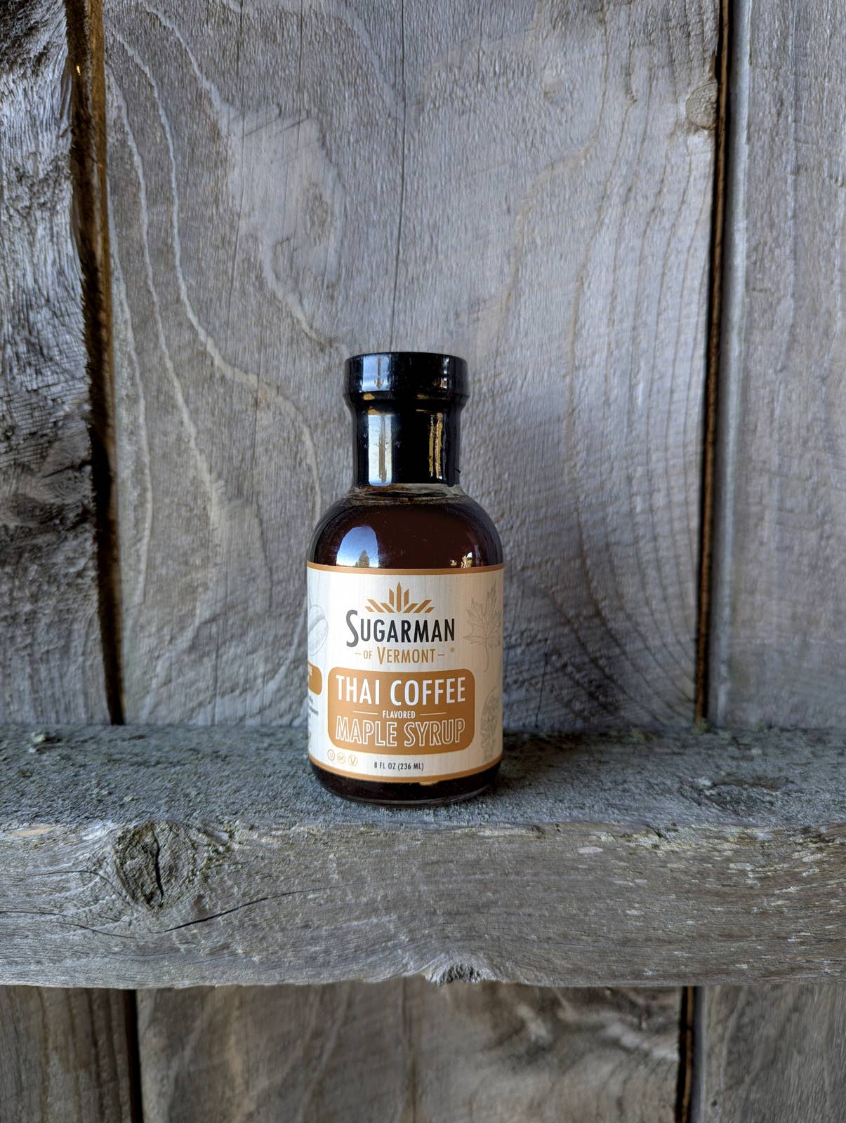 Sugarman of Vermont - Wholesale Maple Syrup - Thai Coffee Flavored Maple Syrup, 8 fl. oz (12/case)1