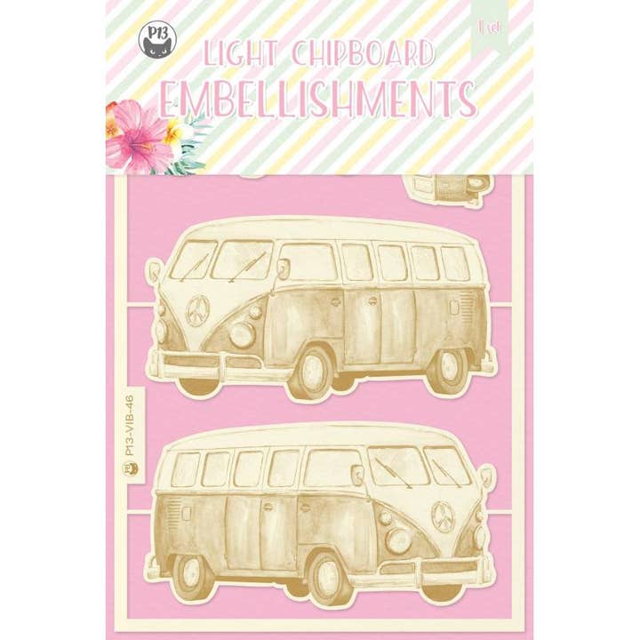 Lette spånpladepynt Summer Vibes 03, 4stk for engroshandel hos P13