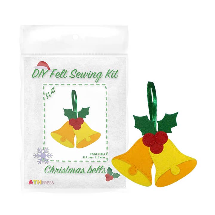 Doe-het-zelf Knutselpakket – Vilt Naaikit | Kerstklokken voor wholesale door ATHobby Do It Yourself