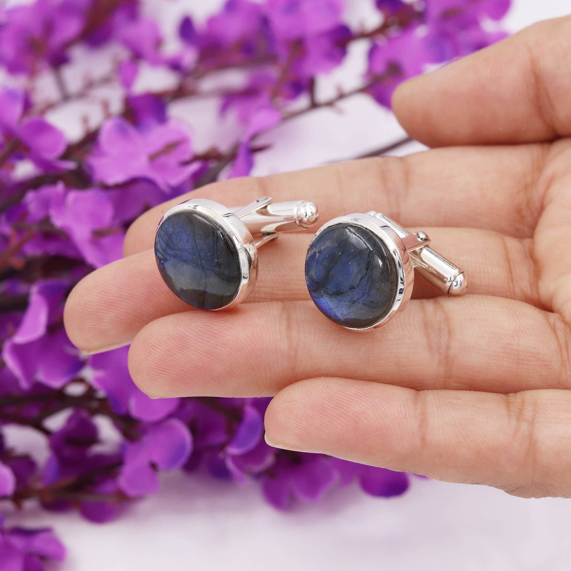 Jay Jools - Wholesale Cufflinks - Labradorite Cufflinks: 925 Silver Men's Handmade Jewelry5