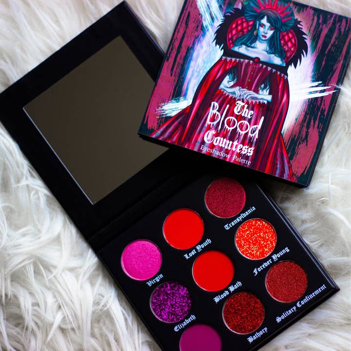 The Blood Countess Eyeshadow Palette for wholesale by Lovelace Cosmetics
