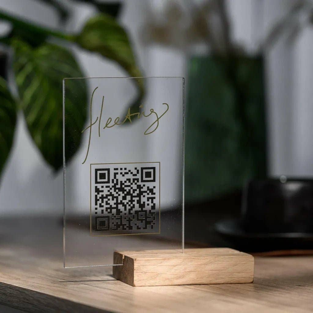 Inko Horeca Accessories – wholesale Sign – Acrylic Transparent QR Code Menu Sign (QW04)2