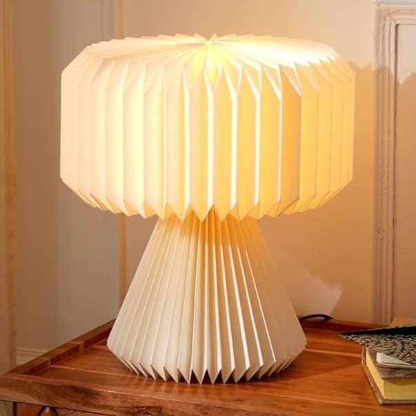 Abajur de Papel de Design Origami 32cm de Altura (Branco Sujo) por atacado de GoGlocal