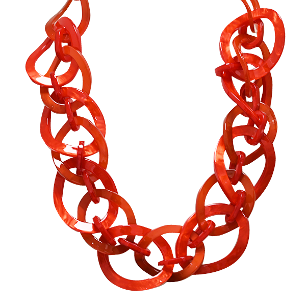 AMORINO SRL – Großhandel Gliederhalskette – KETTE MIT VERSCHLUNGENEN RINGEN AUS HARZ - FT24152A4756