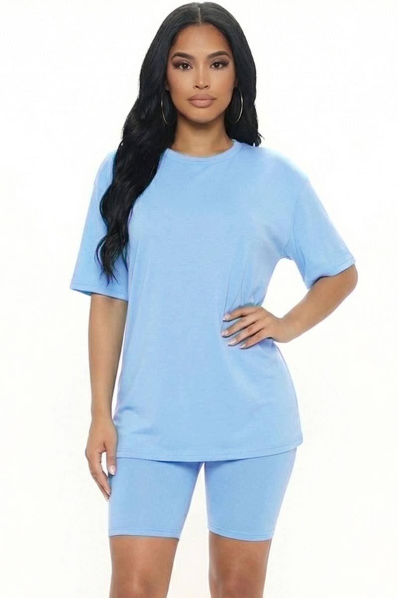 CAPELLA APPAREL - Wholesale Activewear Set - Women's - Loose Fit Top & Bike Shorts Set12