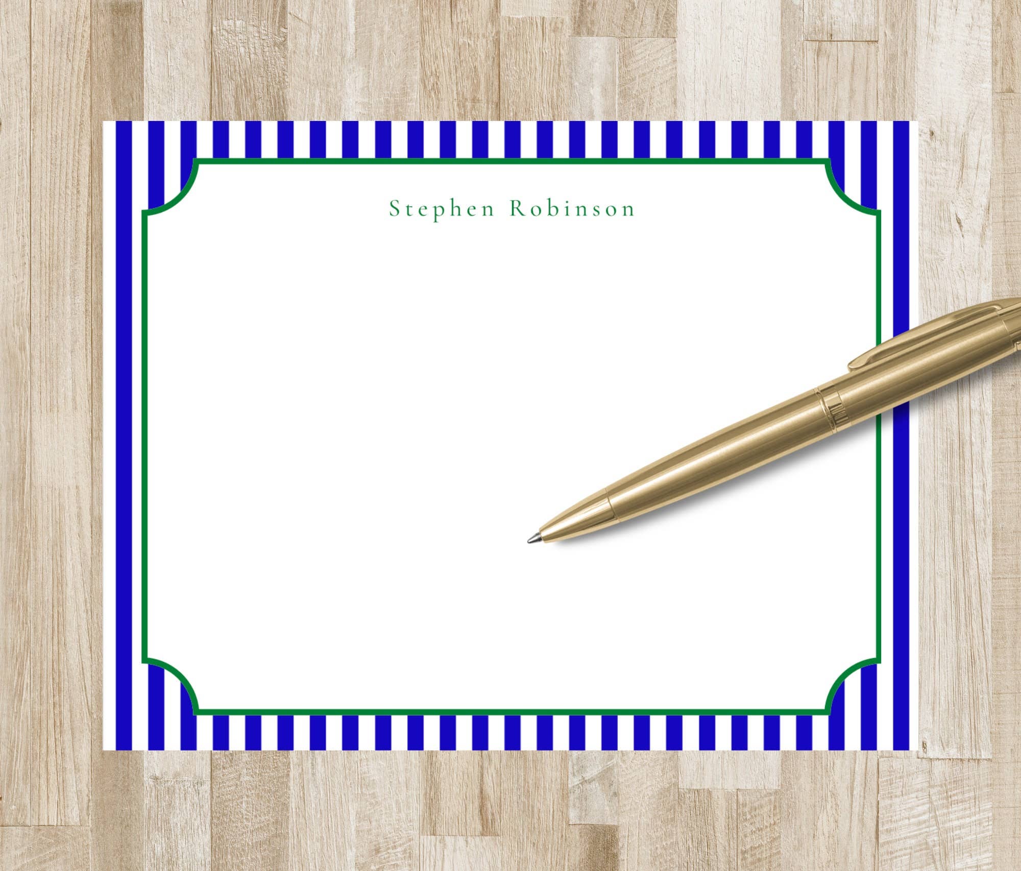 The Winsome Life Stationery – Engroshandel Brevpapir/sæt med noteskort – Personligt Stribet Brevpapirssæt | Preppy Brevpapir7