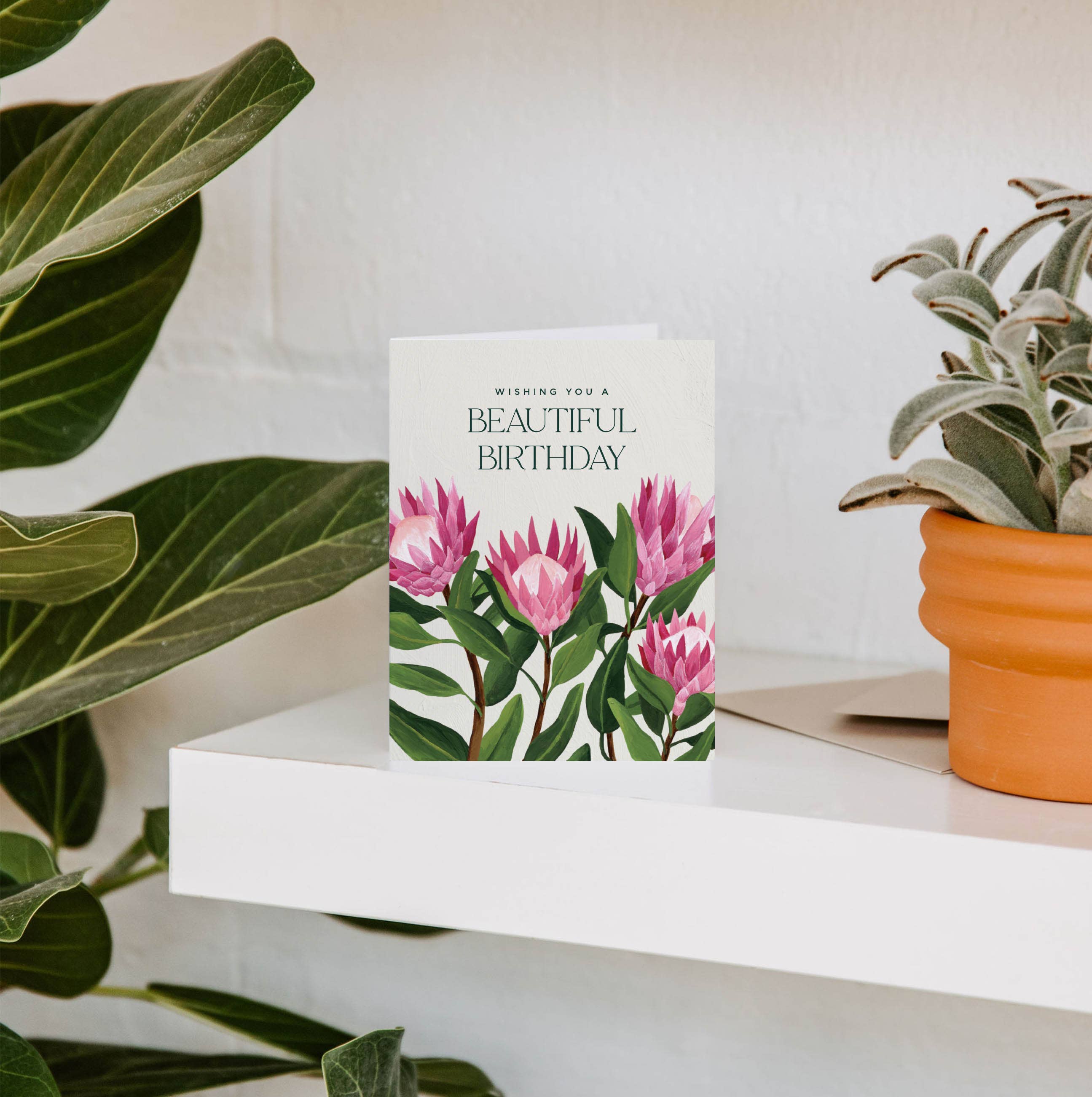 Paper Anchor Co. - Wholesale Birthday Card - King Protea Beautiful Birthday Greeting Card1