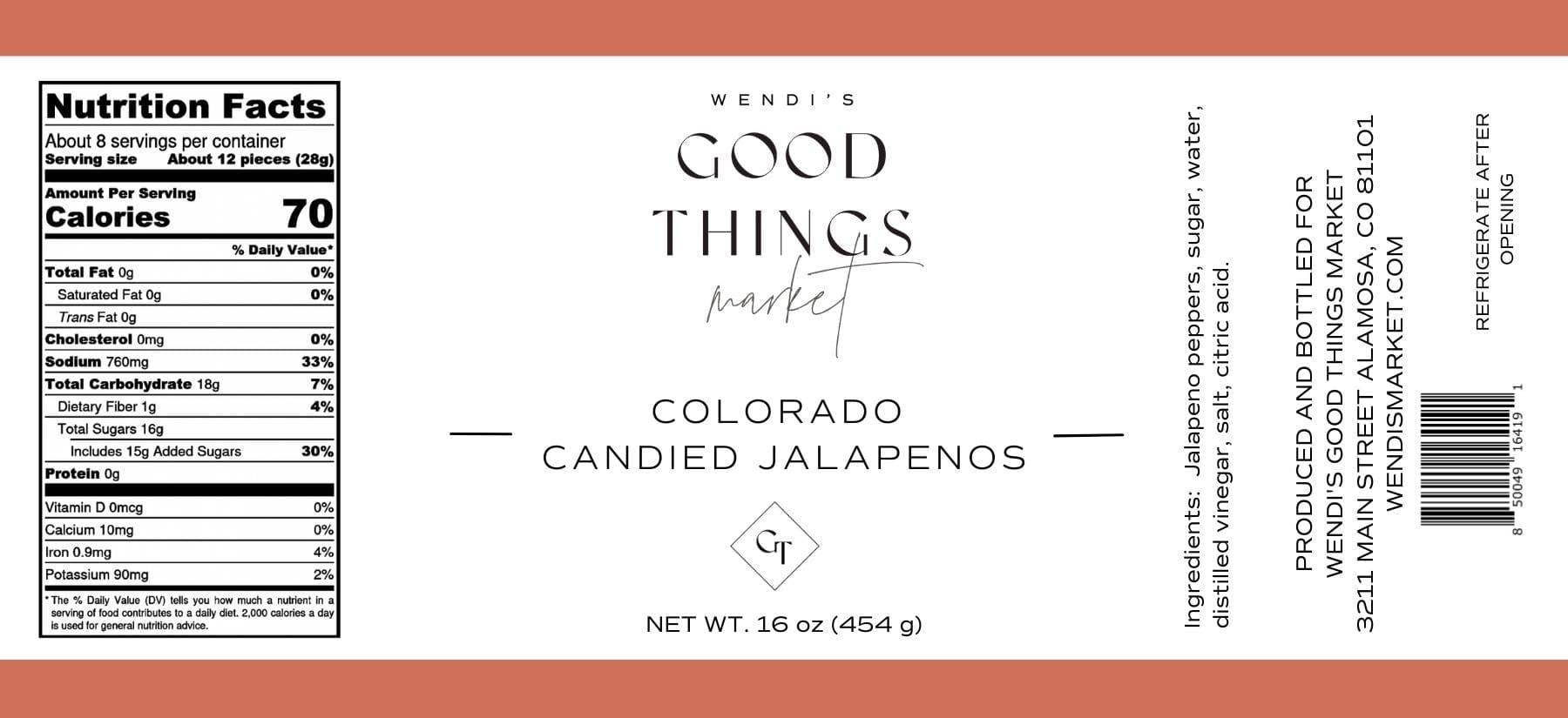 Wendi’s Good Things Market - Wholesale Pickled Vegetables - Colorado Candied Jalapenos3