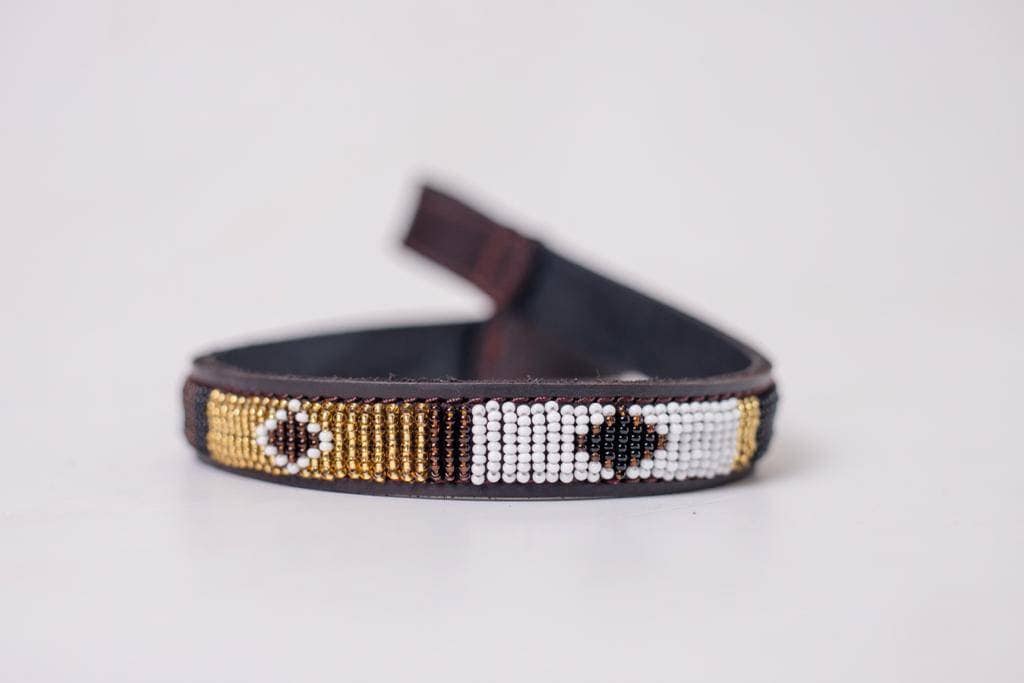 MAASAI CHIEF - Wholesale Pet Collar - Cat/Dog - Browband,Leather beaded Horse Browband, Maasai browband6