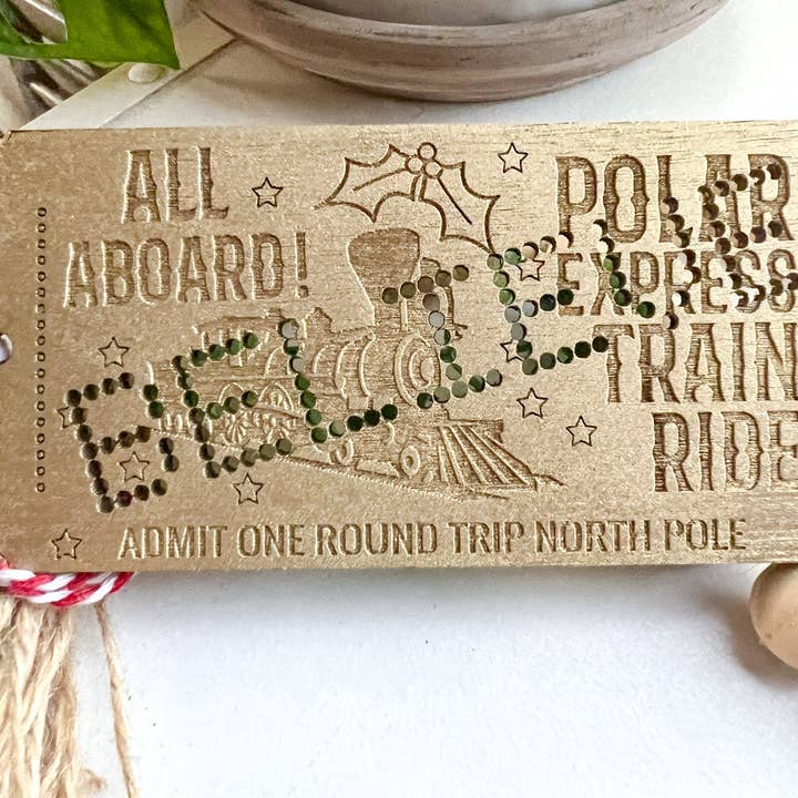 Geaux Magnolia - Wholesale Ornament - Christmas Train Ticket Christmas Ornament Polar Express3