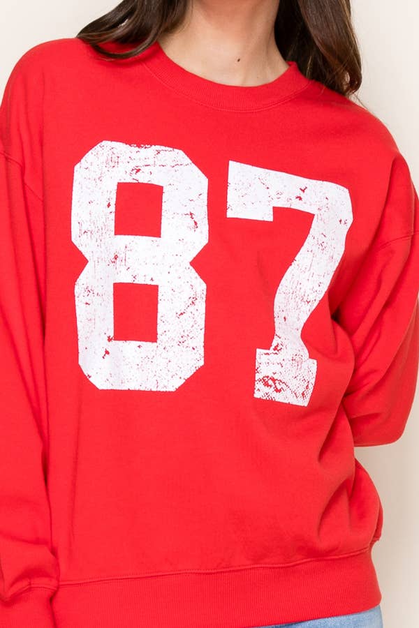 Tres Bien, Inc - Wholesale Graphic Sweatshirt - Women's - "87" PREMIUM WASH GRAPHIC SWEATSHIRT1