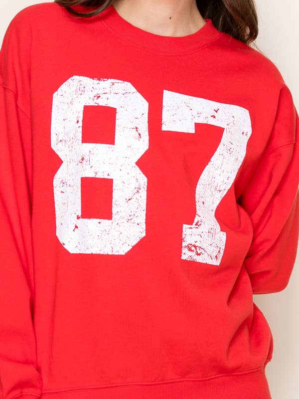 Tres Bien, Inc - Wholesale Graphic Sweatshirt - Women's - "87" PREMIUM WASH GRAPHIC SWEATSHIRT1