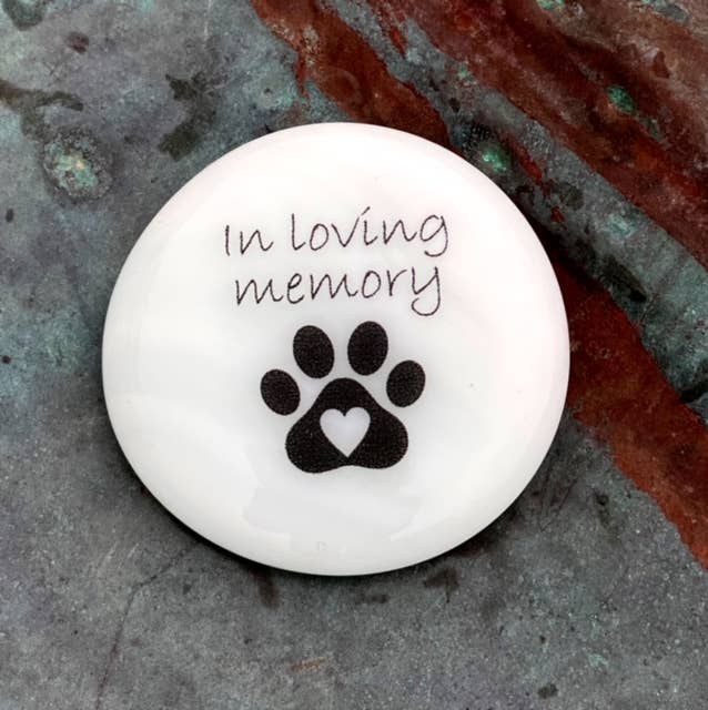 SHOPGIVECOURAGE – wholesale Spiritual stone/crystal – Pet Grief Imprinted Glass Stones (40) in Dough Bowl Display9