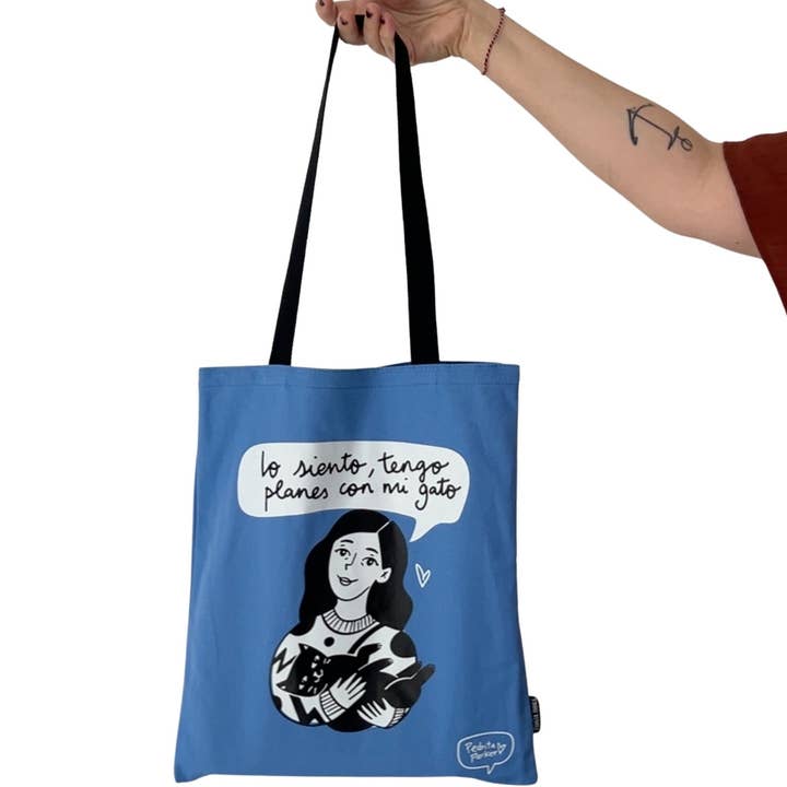 Canvas bag Plans with my cat for wholesale by Pedrita Parker