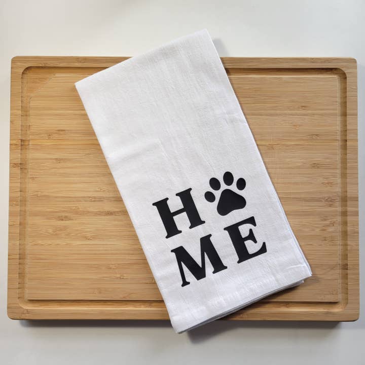 Home Toalha de Chá Paw - Branco por atacado de Sweet Ash Creations