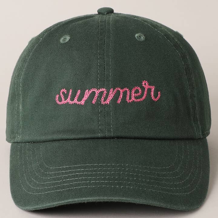 Fashion City - Wholesale Baseball Cap - Women's - Summer Letter Graphic Embroidery Baseball Cap