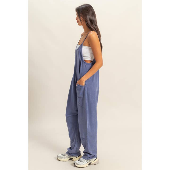 HYFVE - Wholesale Jumpsuit - Women's - DZ25A917-Relaxed Fit Mineral Washed Jumpsuit
