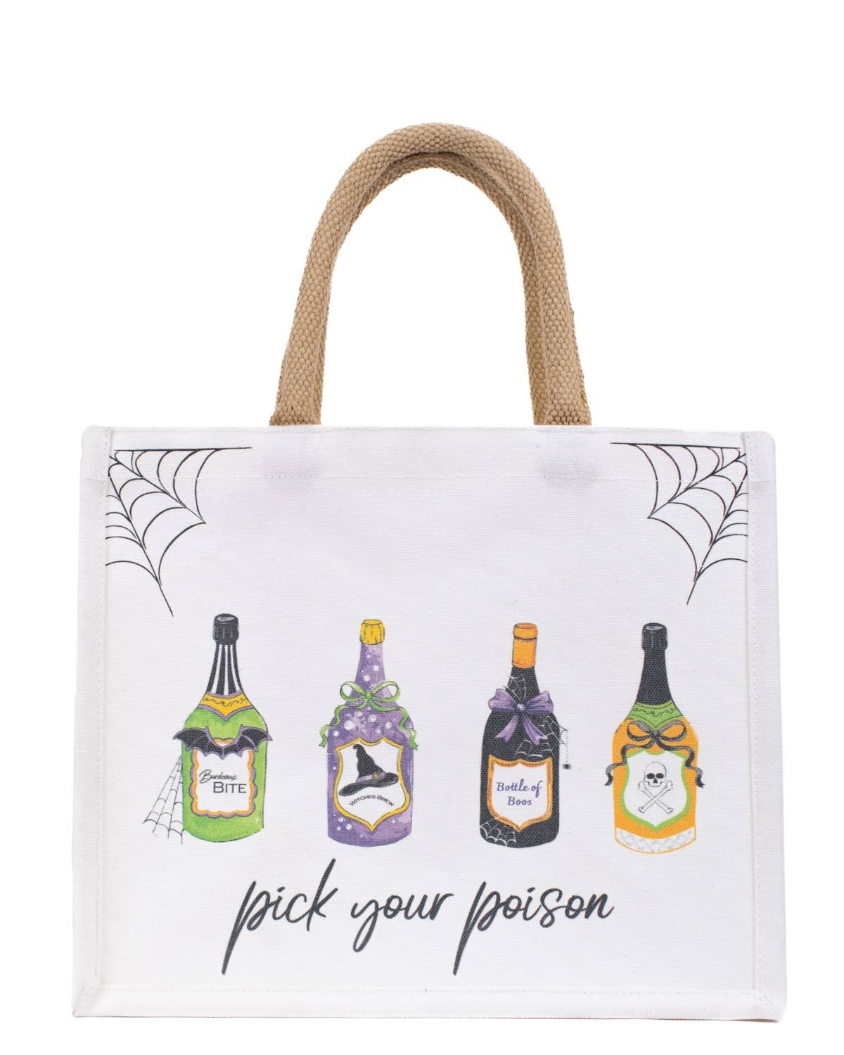 The Royal Standard - Wholesale Tote Bag - Women's - Pick Your Poison Gift Tote   White/Multi   12x10x80