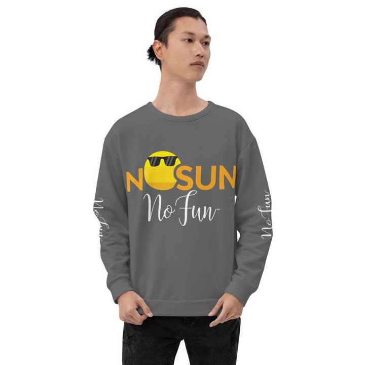 No Sun No Fun, Limited Edition, Sweatshirt, Grey for wholesale by No Fun Company