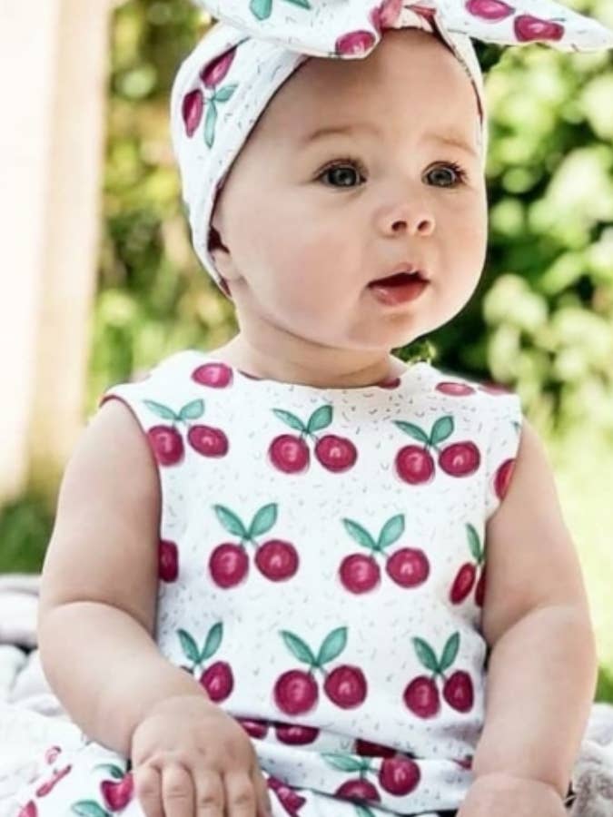 Cherries Romper for wholesale by Zac & Bella