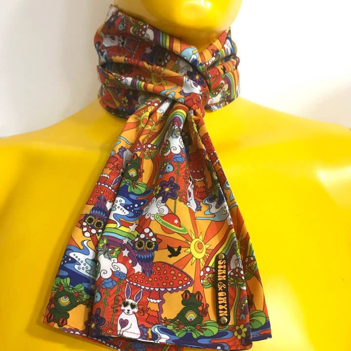 Psychedelic Scarves, Trippy Pattern Scarf for wholesale by Stan and Gwyn