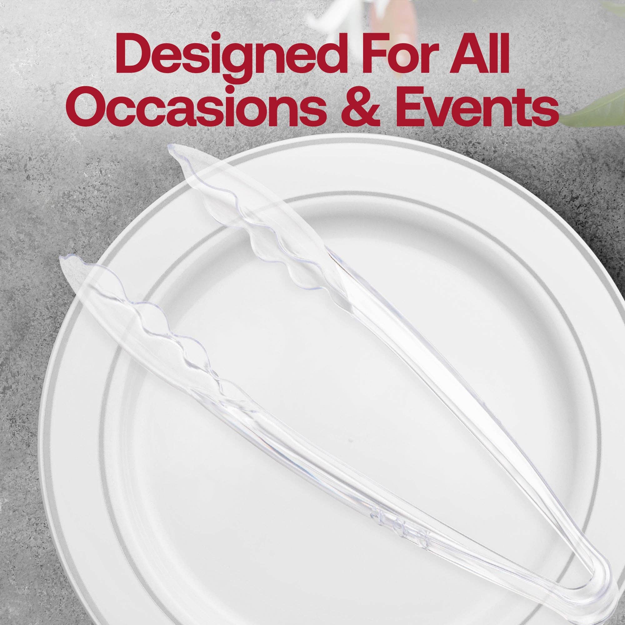 Smarty had a Party - Wholesale Disposable Servingware - 9" Clear Disposable Plastic Serving Tong - 1 pc5