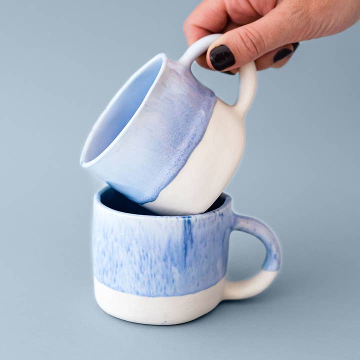 Rosa Porcelænskrus med blåt glasur for engroshandel på Faire0