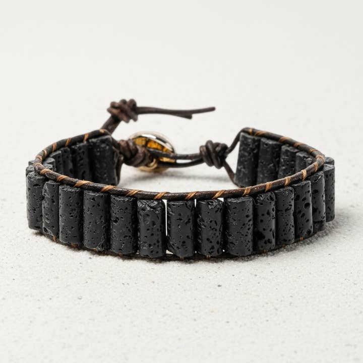 Men's Lava Stone Bracelet for wholesale by Cape Diablo