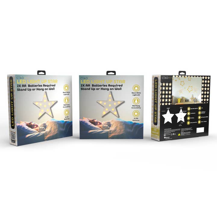 Stervormig LED-lampje om op te staan of aan de muur te hangen voor wholesale door Lifeware Group LLC