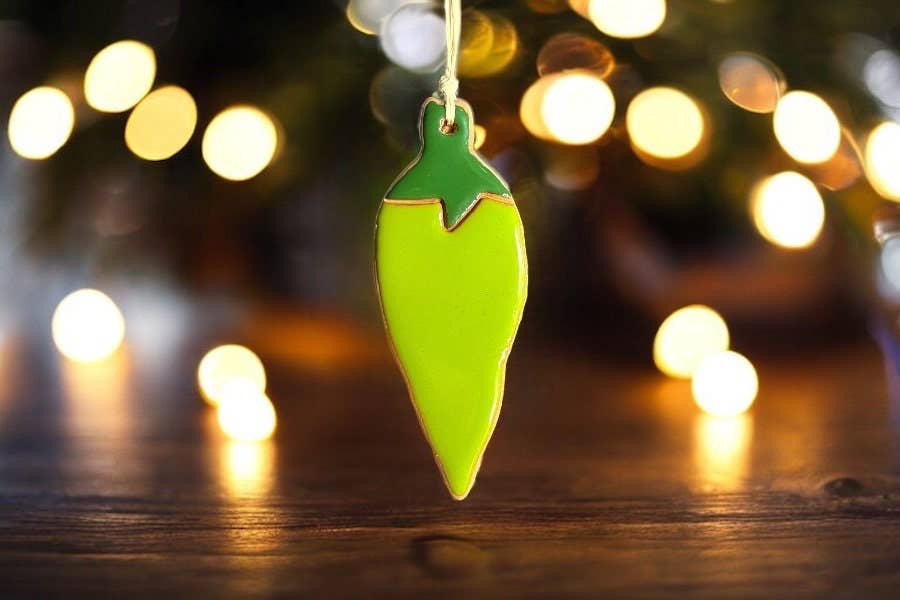 Little Clay Hen - Wholesale Ornament - Green Chile Pepper Artisanally Crafted Ornament